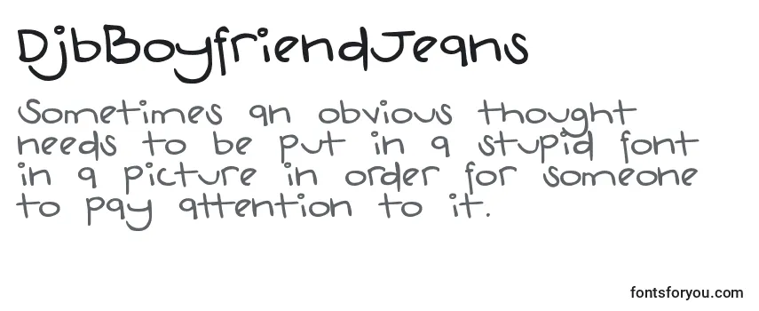 Reseña de la fuente DjbBoyfriendJeans