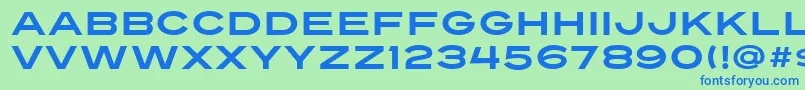 Turnpike Font – Blue Fonts on Green Background