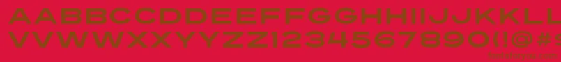 Turnpike-fontti – ruskeat fontit punaisella taustalla