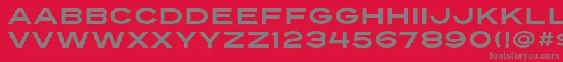 Fonte Turnpike – fontes cinzas em um fundo vermelho