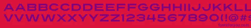 Turnpike Font – Purple Fonts on Red Background