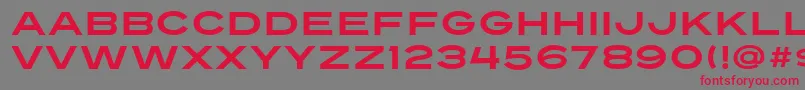 Turnpike Font – Red Fonts on Gray Background