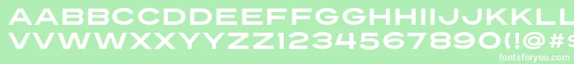 Шрифт Turnpike – белые шрифты на зелёном фоне