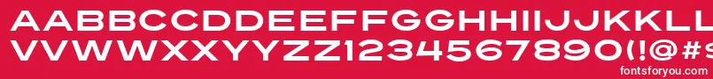 Turnpike Font – White Fonts on Red Background