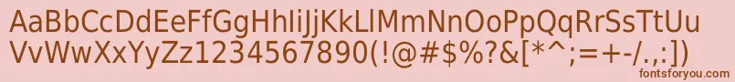 DejavuSansCondensed Font – Brown Fonts on Pink Background