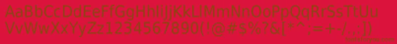 DejavuSansCondensed Font – Brown Fonts on Red Background