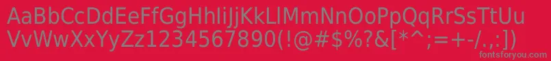 DejavuSansCondensed Font – Gray Fonts on Red Background
