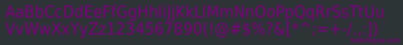 DejavuSansCondensed Font – Purple Fonts on Black Background