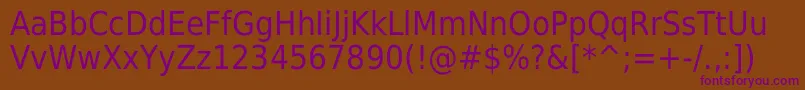 DejavuSansCondensed Font – Purple Fonts on Brown Background