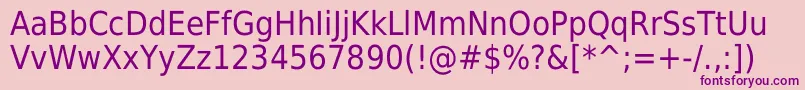 DejavuSansCondensed Font – Purple Fonts on Pink Background