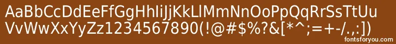 DejavuSansCondensed Font – White Fonts on Brown Background
