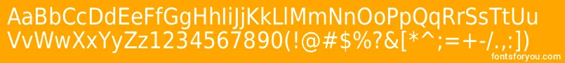 DejavuSansCondensed Font – White Fonts on Orange Background