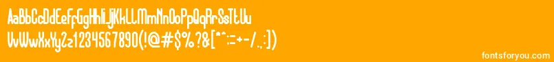 HotelMotel Font – White Fonts on Orange Background