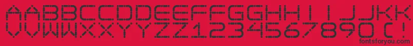 Ego Font – Black Fonts on Red Background