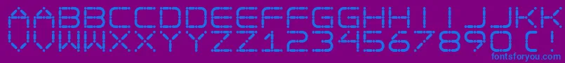 フォントEgo – 紫色の背景に青い文字
