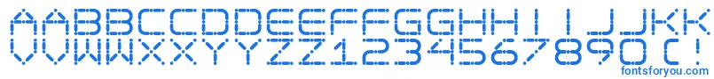 フォントEgo – 白い背景に青い文字