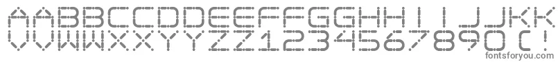 フォントEgo – 白い背景に灰色の文字