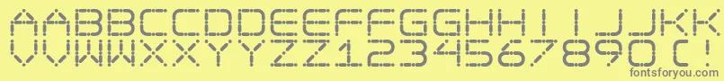 フォントEgo – 黄色の背景に灰色の文字