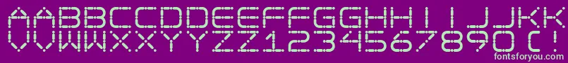 フォントEgo – 紫の背景に緑のフォント