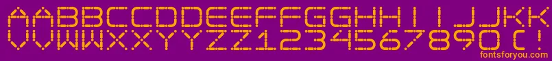 Ego Font – Orange Fonts on Purple Background