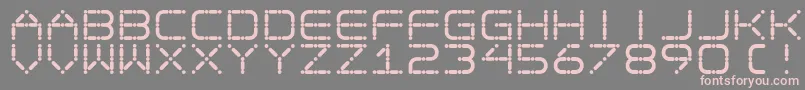 フォントEgo – 灰色の背景にピンクのフォント