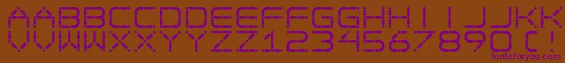 Ego Font – Purple Fonts on Brown Background