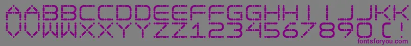 Ego-Schriftart – Violette Schriften auf grauem Hintergrund