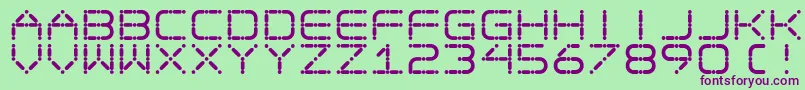 Ego Font – Purple Fonts on Green Background