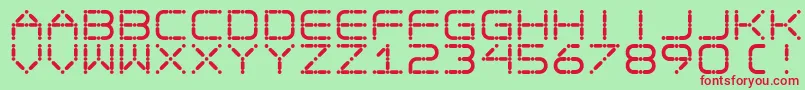 Ego Font – Red Fonts on Green Background