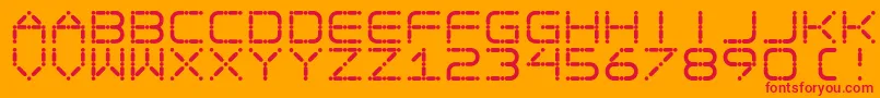 Ego Font – Red Fonts on Orange Background