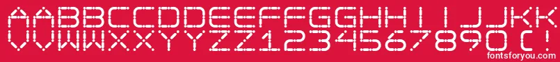 Ego Font – White Fonts on Red Background
