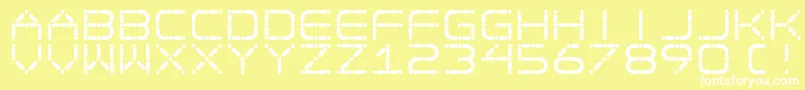 Ego Font – White Fonts on Yellow Background