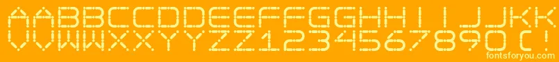 フォントEgo – オレンジの背景に黄色の文字