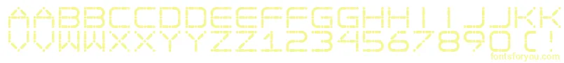 フォントEgo – 白い背景に黄色の文字