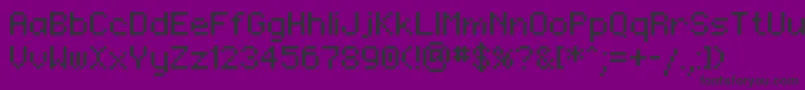 Regupix ffy-Schriftart – Schwarze Schriften auf violettem Hintergrund