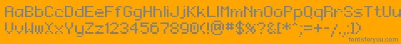 フォントRegupix ffy – オレンジの背景に灰色の文字