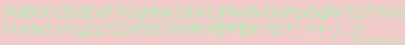 Regupix ffy Font – Green Fonts on Pink Background