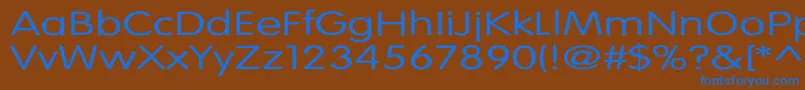 VogueNormalEx Font – Blue Fonts on Brown Background