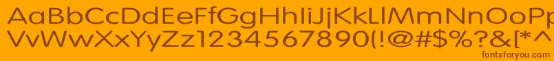 VogueNormalEx Font – Brown Fonts on Orange Background