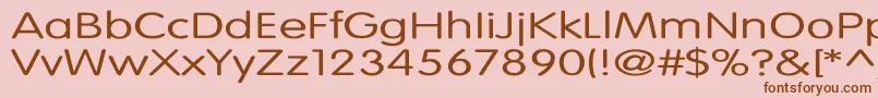 Шрифт VogueNormalEx – коричневые шрифты на розовом фоне