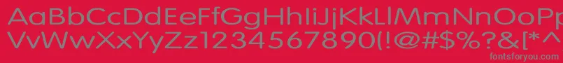 VogueNormalEx Font – Gray Fonts on Red Background