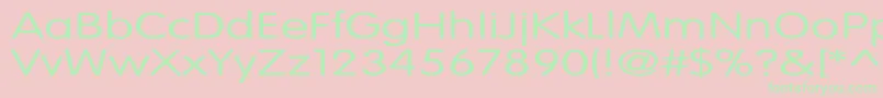 VogueNormalEx Font – Green Fonts on Pink Background