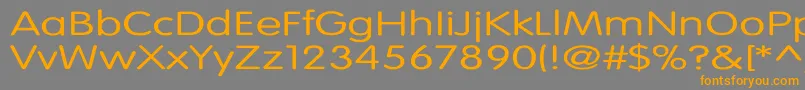 VogueNormalEx Font – Orange Fonts on Gray Background