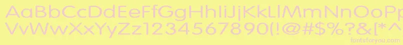 VogueNormalEx Font – Pink Fonts on Yellow Background