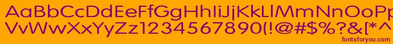 Шрифт VogueNormalEx – фиолетовые шрифты на оранжевом фоне