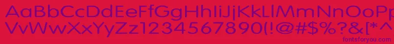 VogueNormalEx Font – Purple Fonts on Red Background