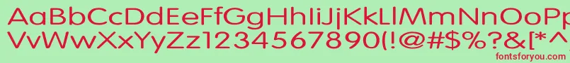 VogueNormalEx Font – Red Fonts on Green Background