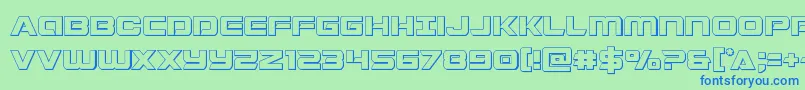 Stardusterout Font – Blue Fonts on Green Background