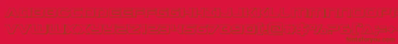 Weitere Informationen zur Stardusterout-Schriftart Stardusterout-Schriftart – Braune Schriften auf rotem Hintergrund