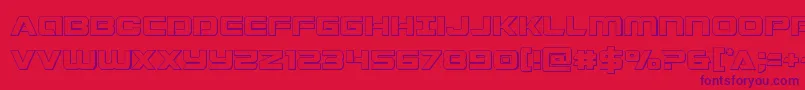 Stardusterout Font – Purple Fonts on Red Background